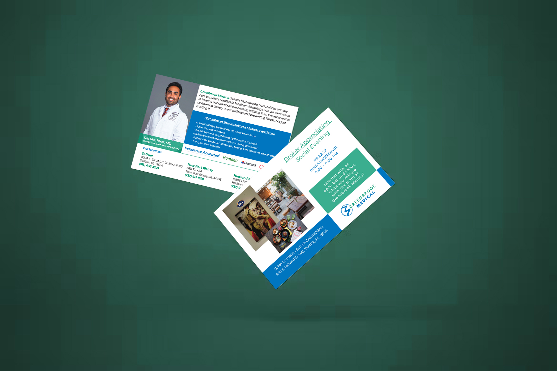 Promotion card featuring Dr Raj Muchhar