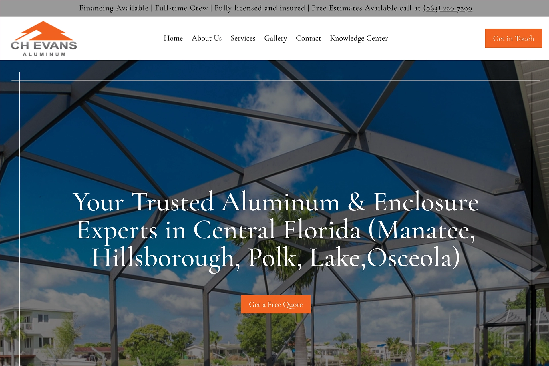 CH Evans website image