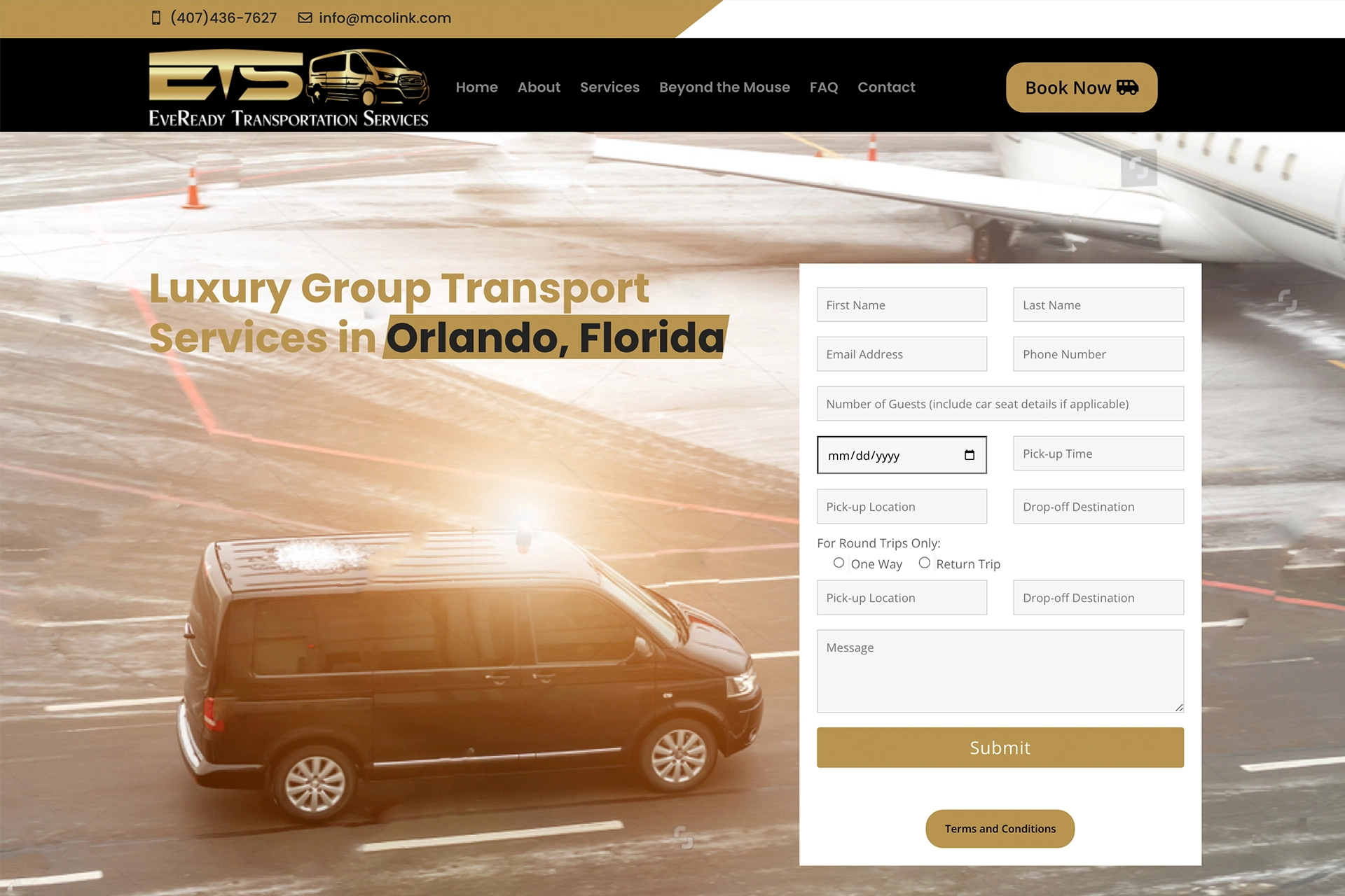 A fantastic website for Eveready Transportation by Great Impressions