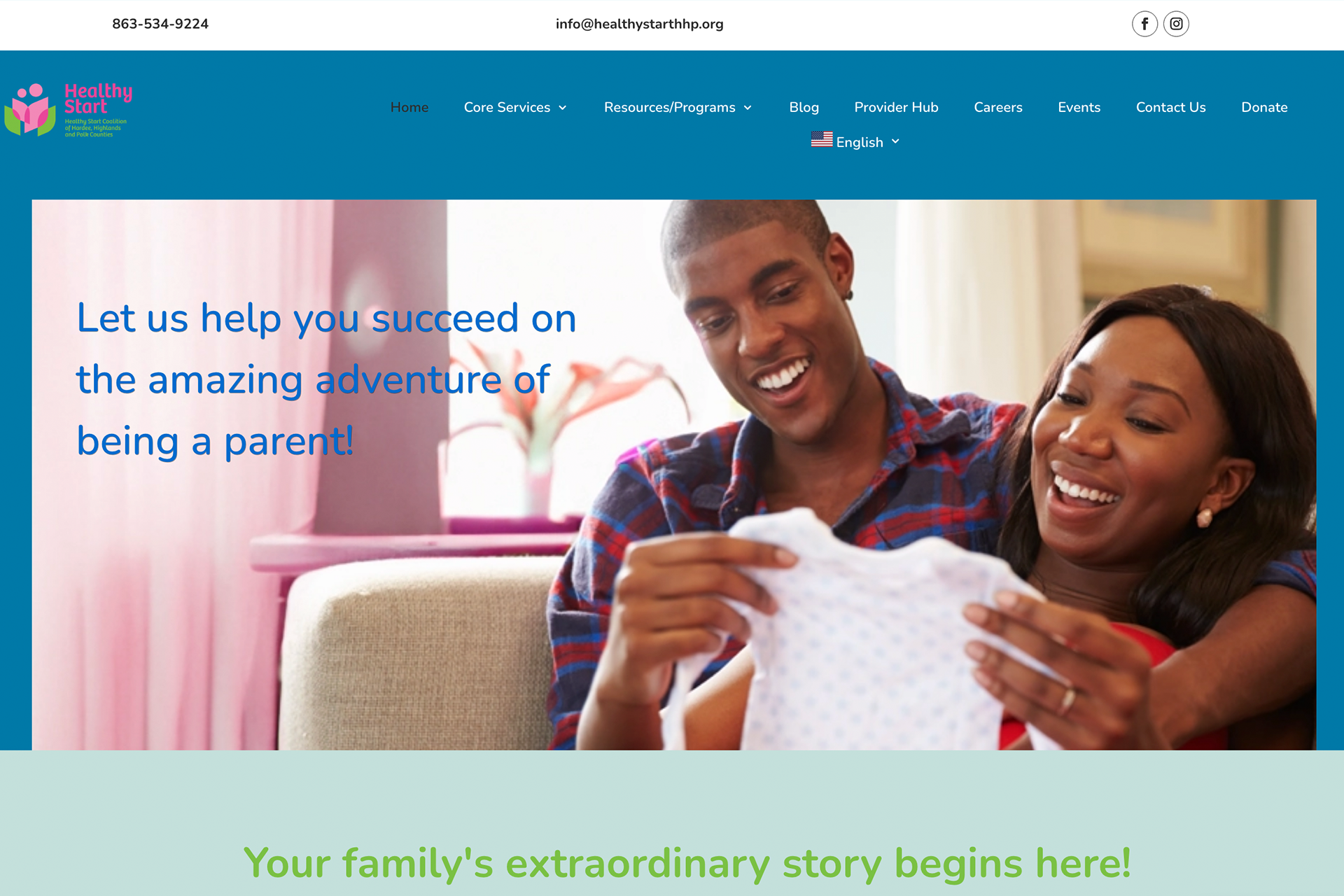 Fabulous website created by Great Impressions for Florida Healthy Start.