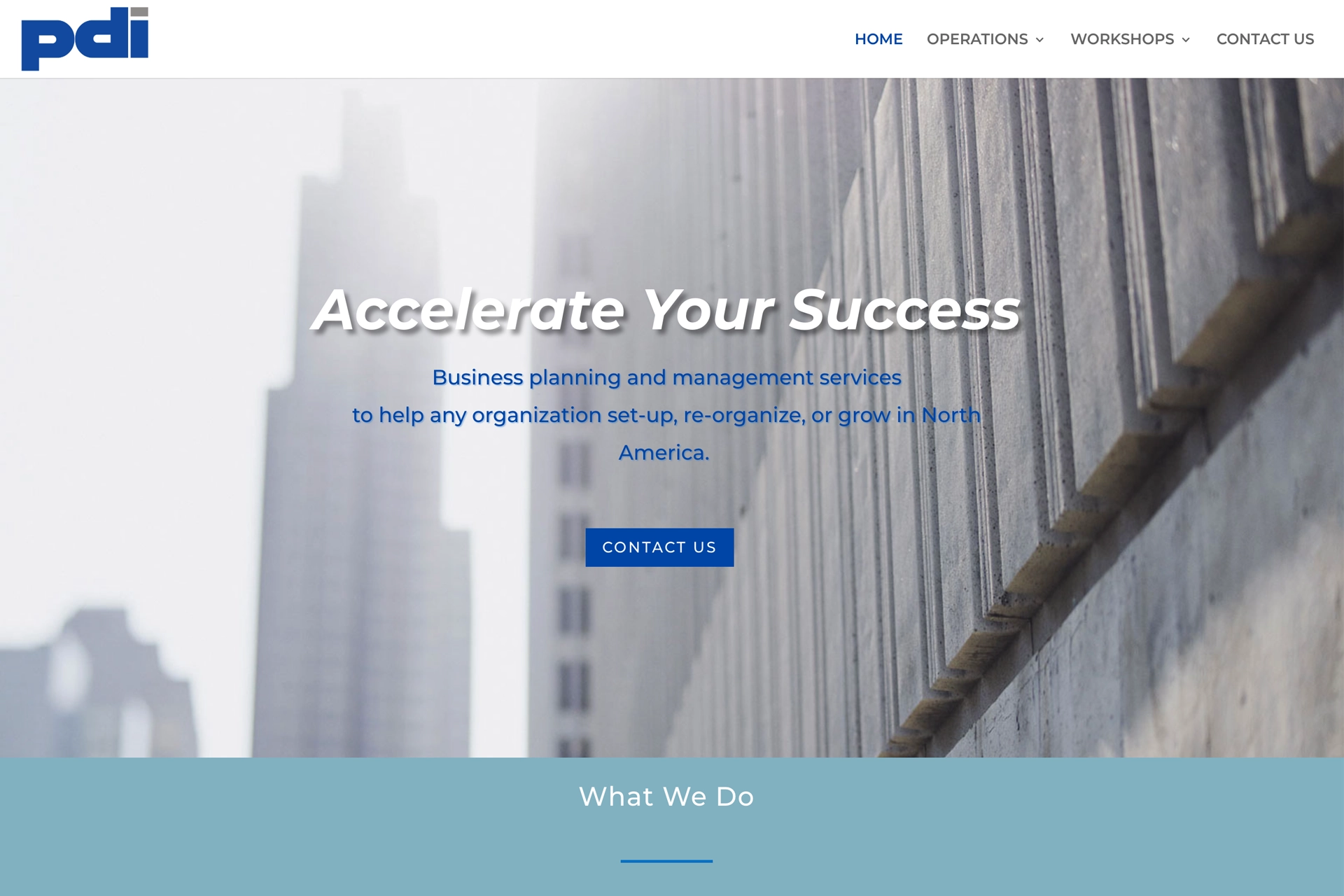 A fantastic website for PDI designed and built by Great Impressions