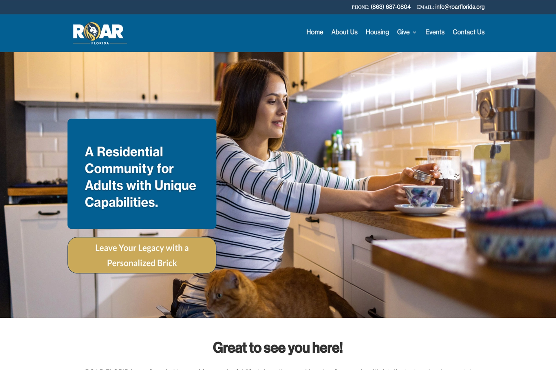 A fantastic website for Roar Florida designed and built by Great Impressions